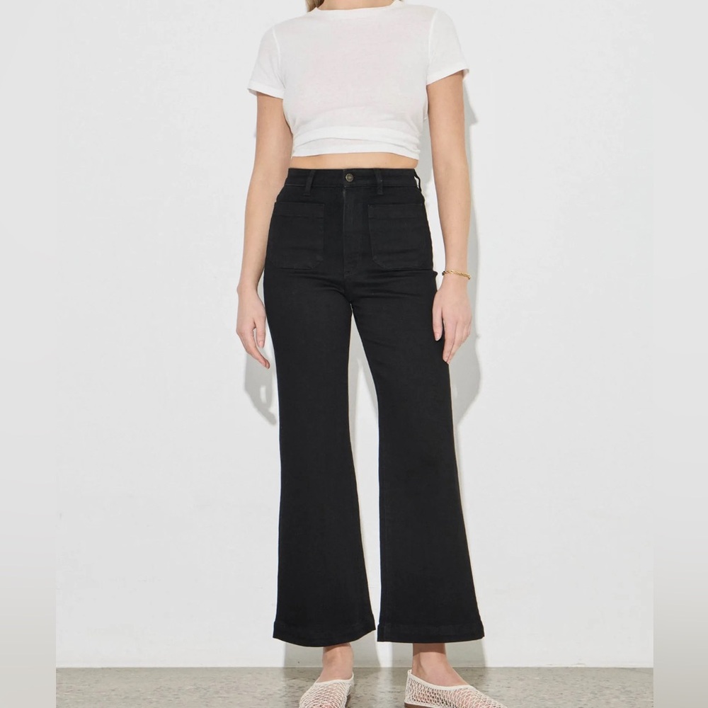 ROLLA'S Black High-Rise Flare Jeans